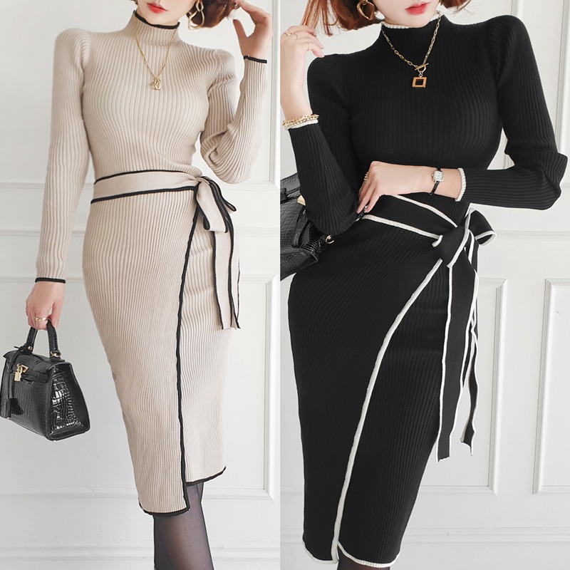 Women Bags Ru - Gaun Sweater Rajut Benang Inti Model