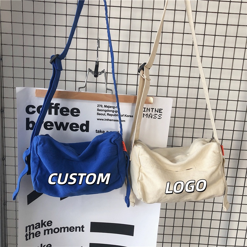 Women Bags Logo - Tas Selempang Kanvas Logo Kustom untuk