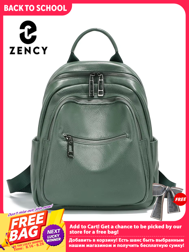 Women Bags Green - Zency Green Ransel Kulit Asli untuk