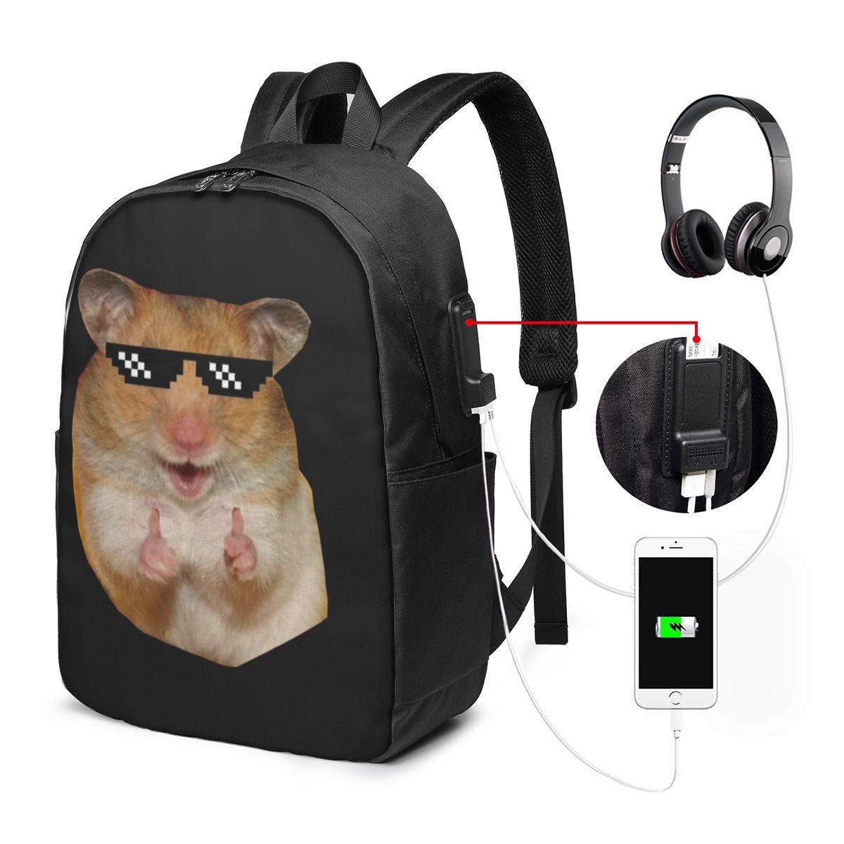 Woman In Bag - Tas Ransel Hamster Lucu Tas Notebook