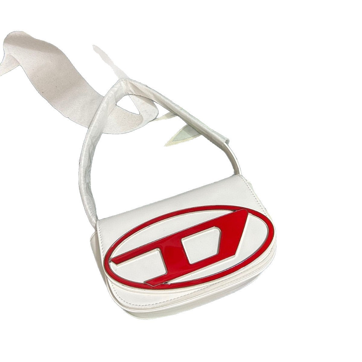 Women Bags Logo - Tas Selempang Mini Kulit Putih Murni