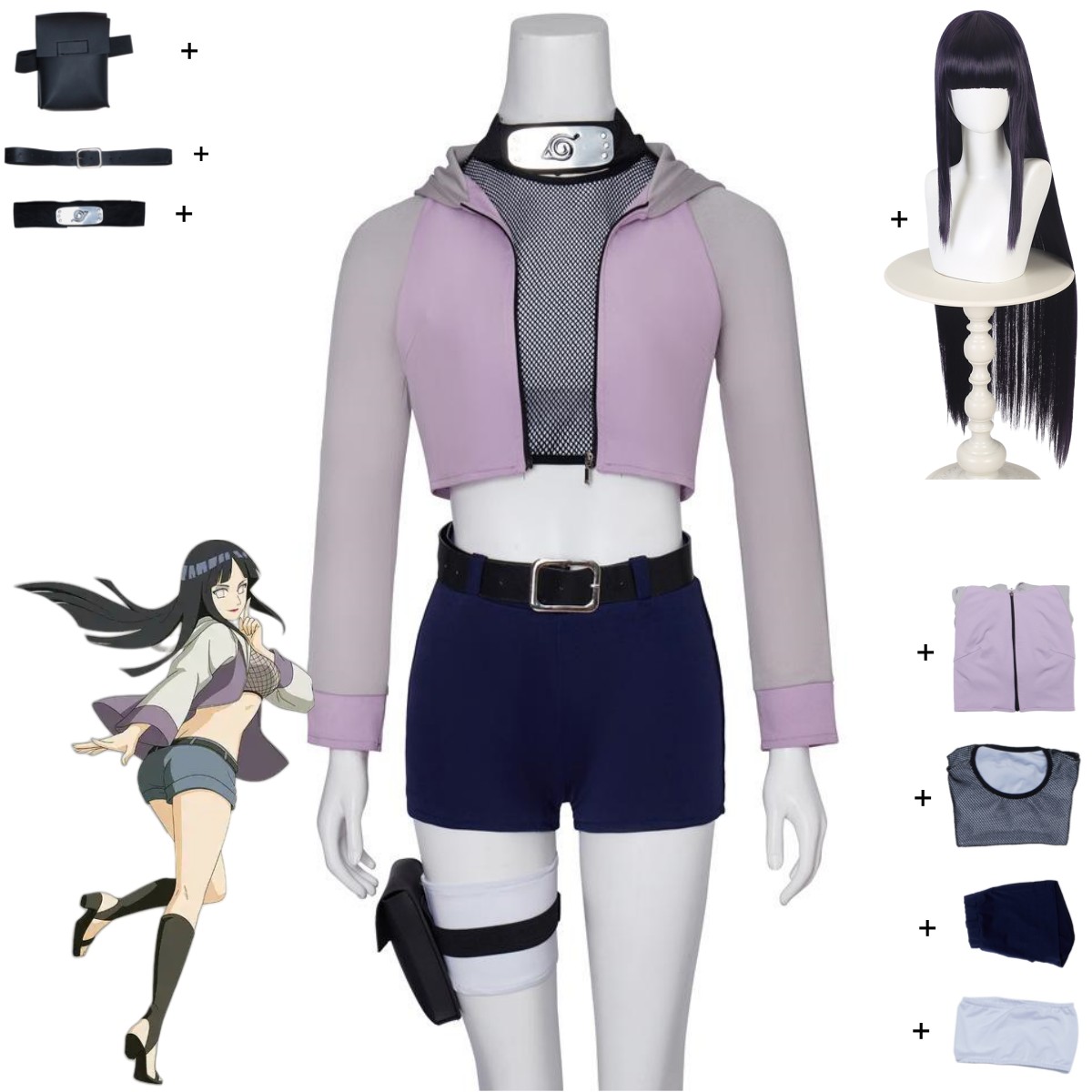 Women'S Japanese Bags - Kostum Cosplay Anime Hyuga Hinata Hyuuga