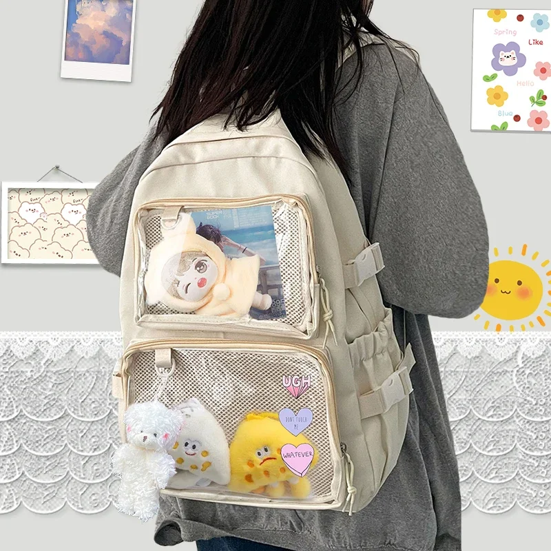 Women'S Japanese Bags - Tas Ransel Transparan Wanita Kawaii Jepang