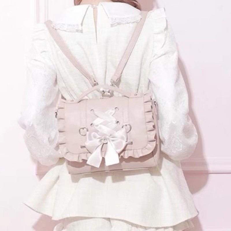 Women'S Japanese Bags - Tas Selempang Kulit Pegangan Estetika Peri