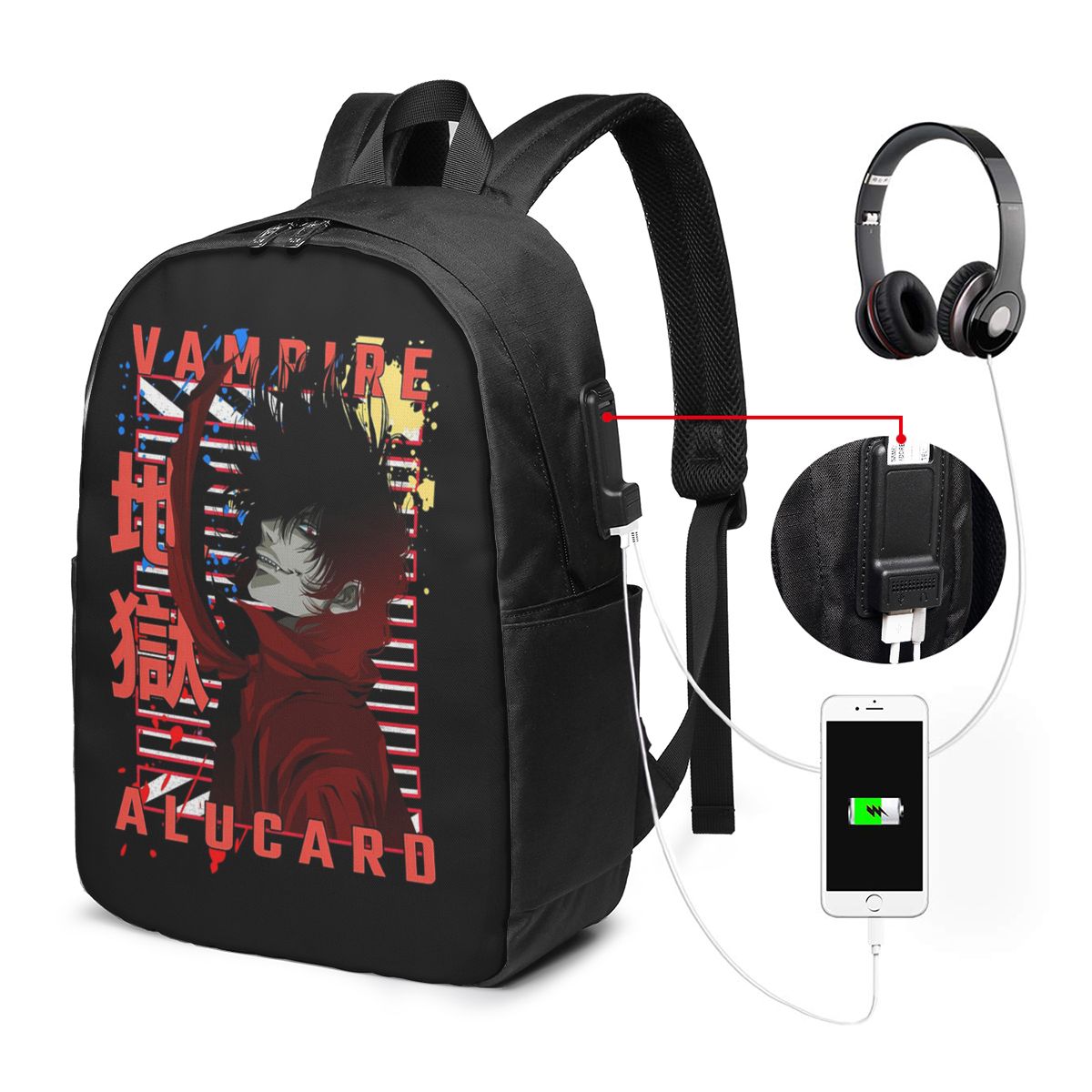Woman In Bag - Alucard Hellsing Manga Backpack Tas Notebook
