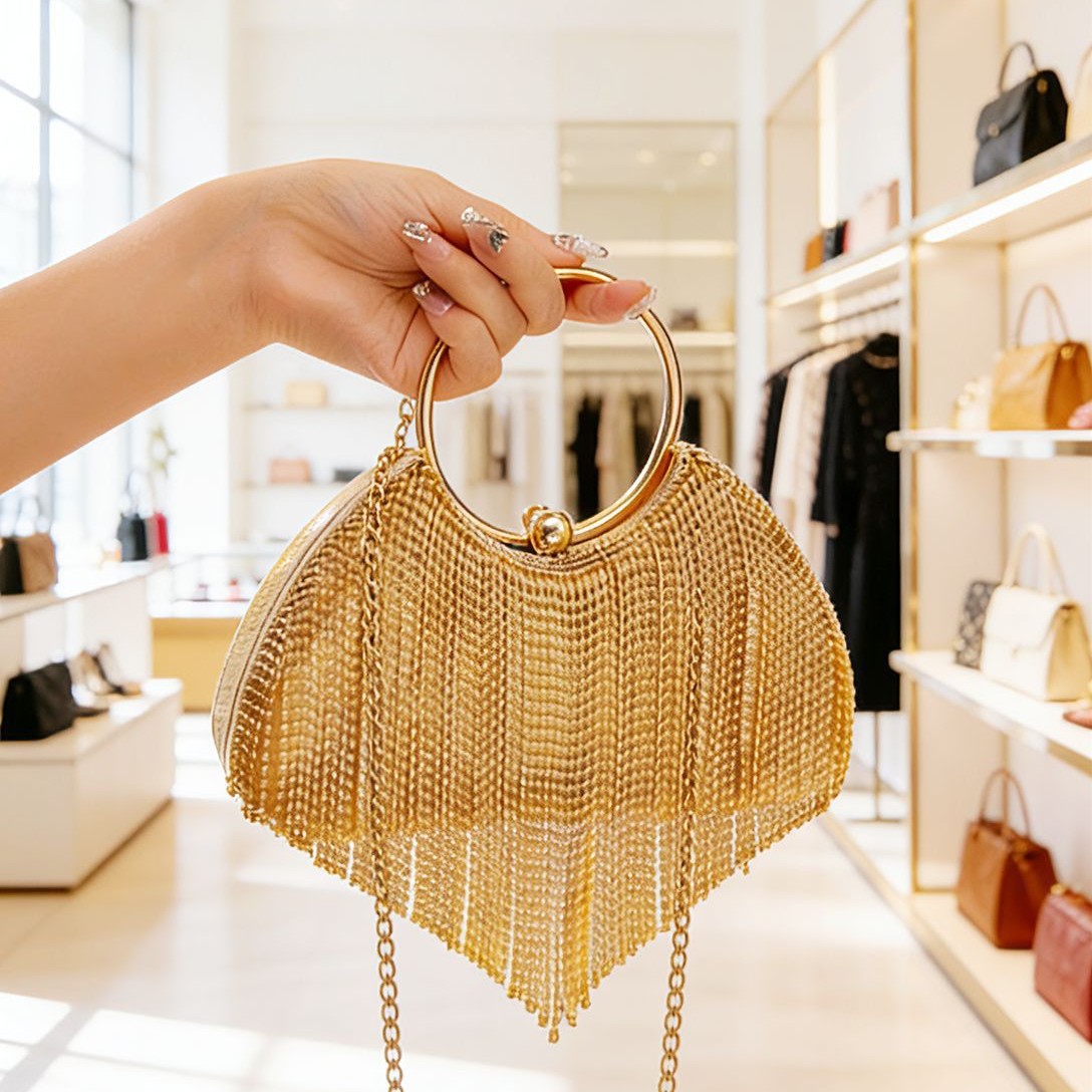 Women'S Evening Bags - Tas Clutch Wanita Mewah Berkilau untuk