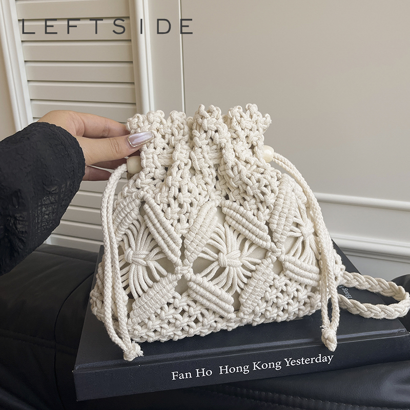 Women'S Raffia Bags - Tas Bahu Kecil Tenun Sisi Kiri