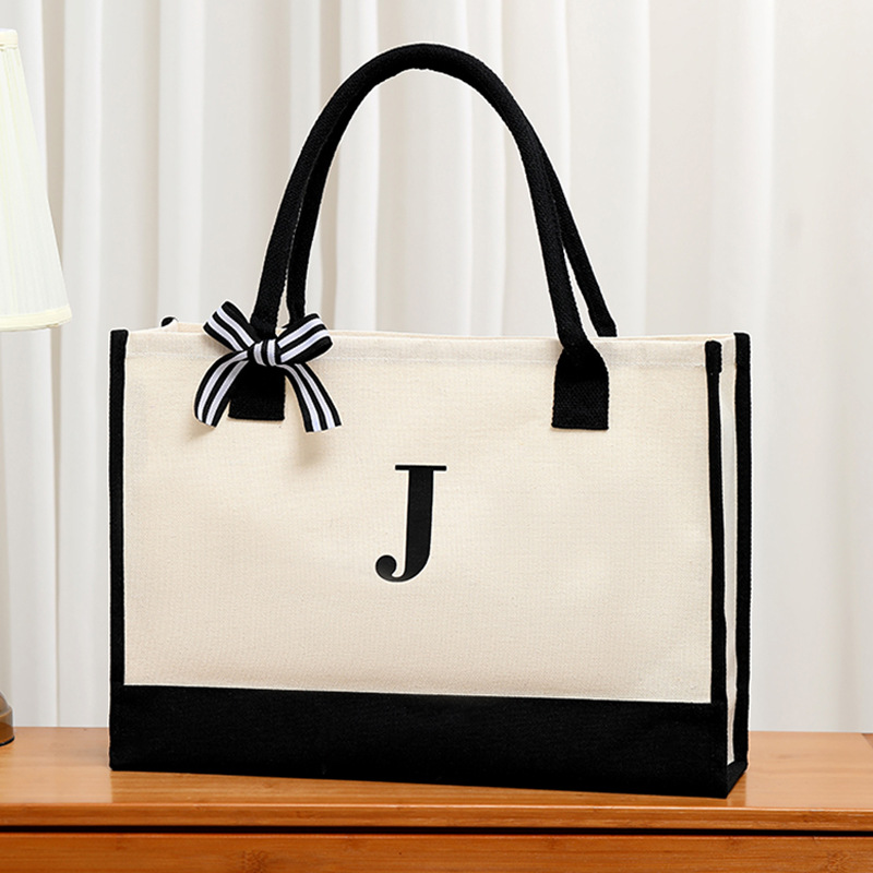 Women'S Xl Bags - Tas jinjing huruf kanvas sederhana untuk