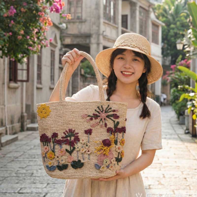 Women'S Raffia Bags - Tas Tangan Rajut Tangan Baru dari