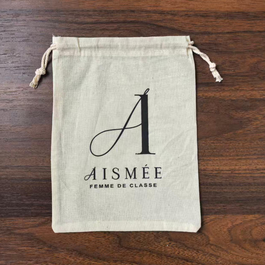 Women Bags Logo - 100 Buah Tas Katun Alami 15x20cm