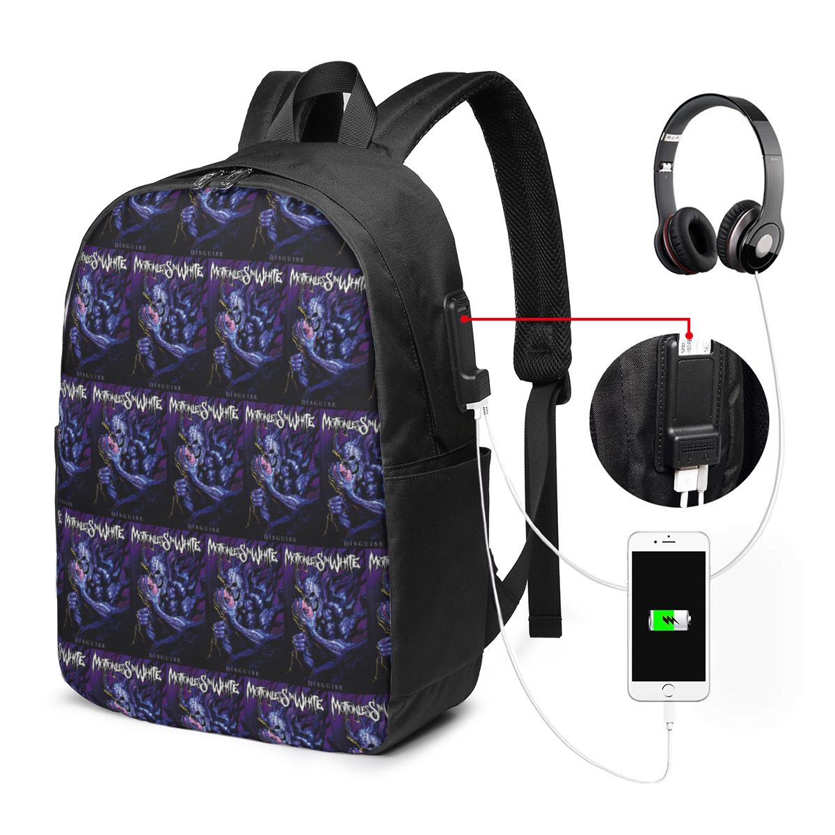 Tas Ransel Putih Motionless In - Woman In Bag ulasan dan harga
