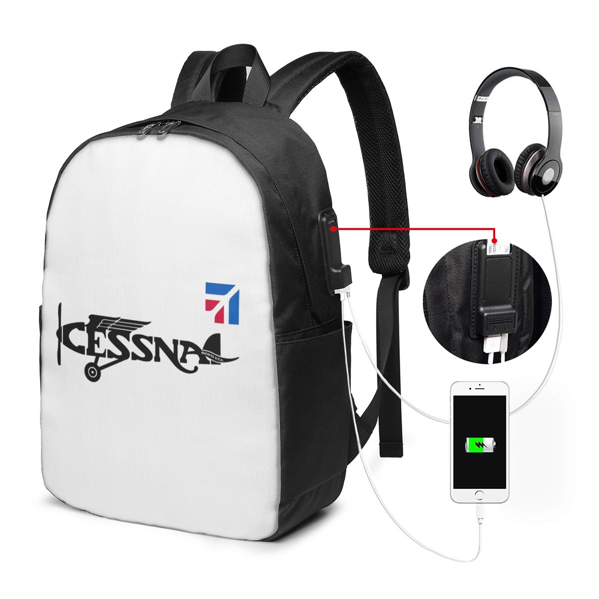 Tas Ransel Logo Cessna Tas Not - Woman In Bag ulasan dan harga