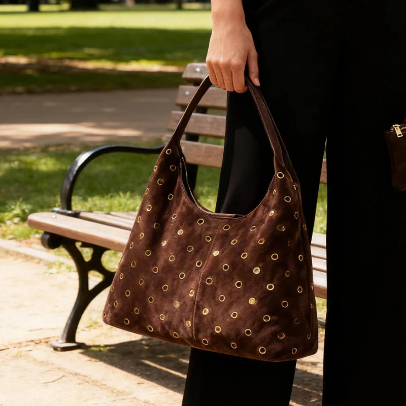Tas Tote Berbahan Suede dengan - Women Bags With Wallet ulasan dan harga