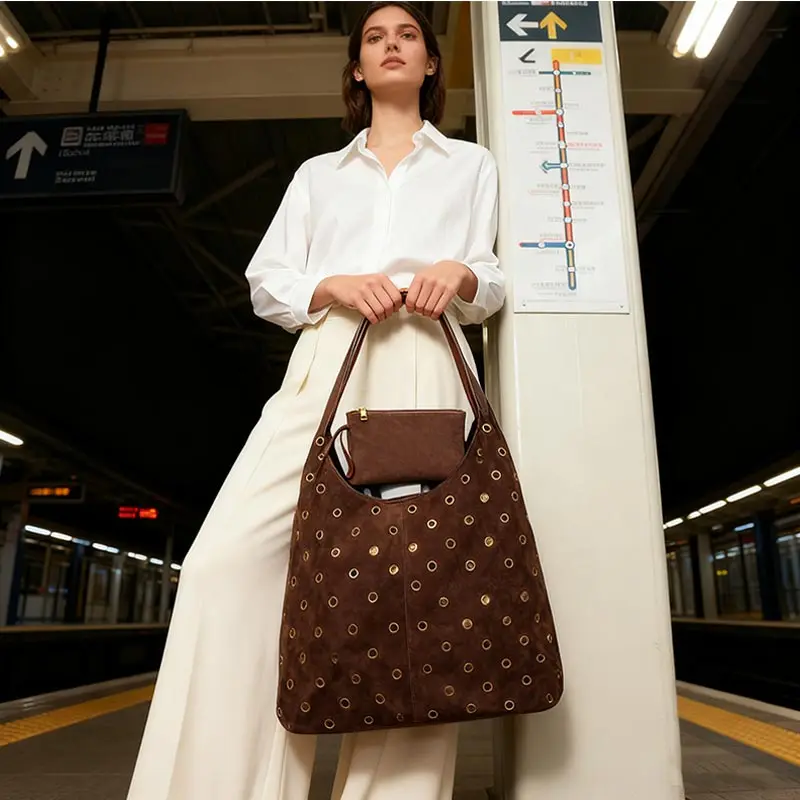 Tas Tote Berbahan Suede dengan - Women Bags With Wallet ulasan dan harga