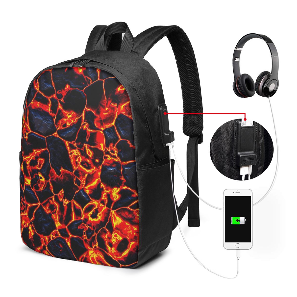Tas Ransel Magma Volcano Lava  - Woman In Bag ulasan dan harga