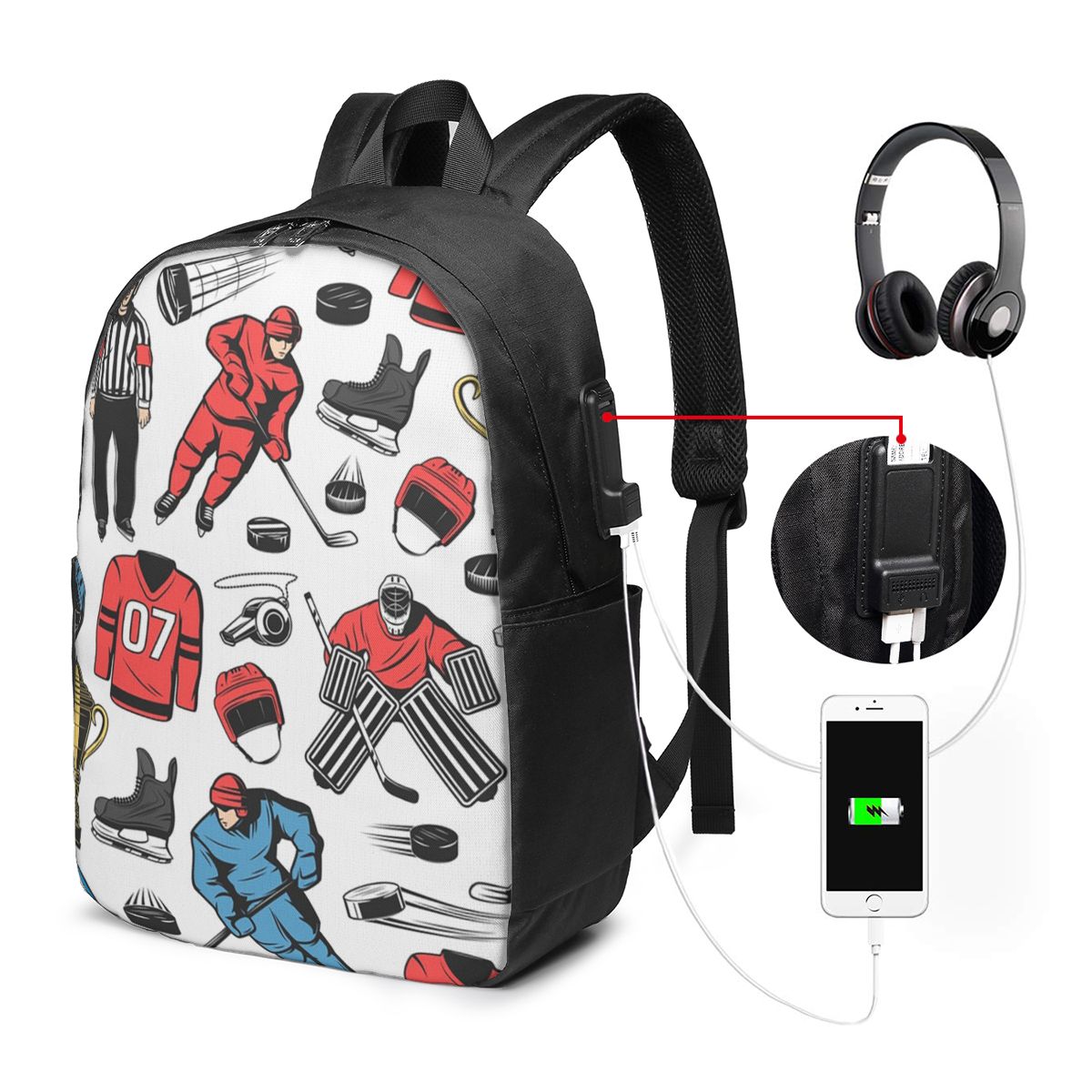 Tas Ransel Pemain Hoki Es di L - Woman In Bag ulasan dan harga