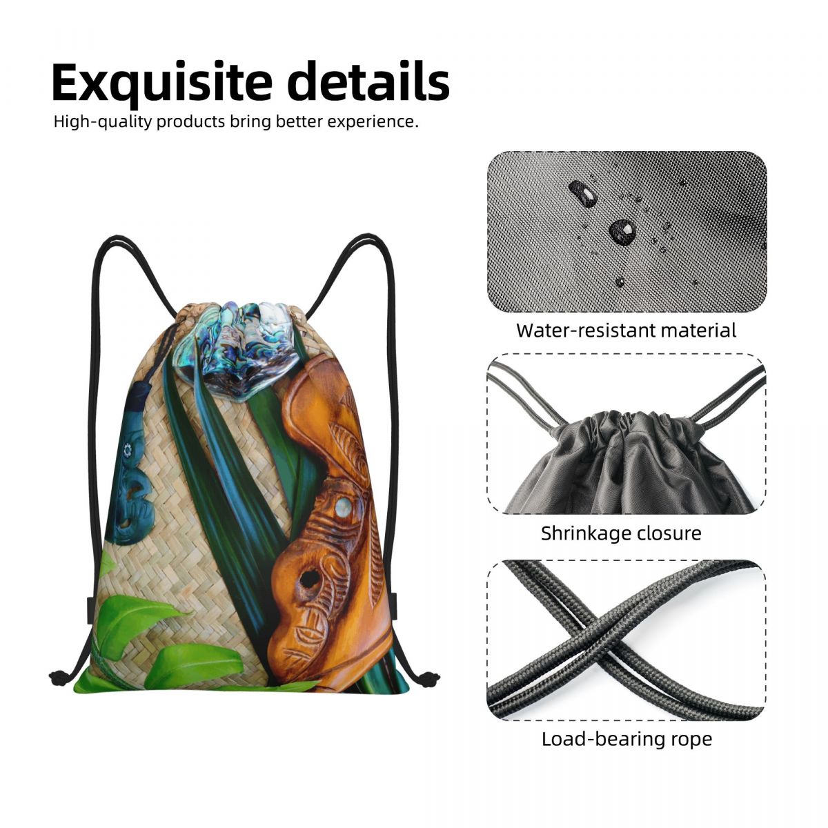 NZ Maoris Theme Drawstring Bag - Women Bags Nz ulasan dan harga
